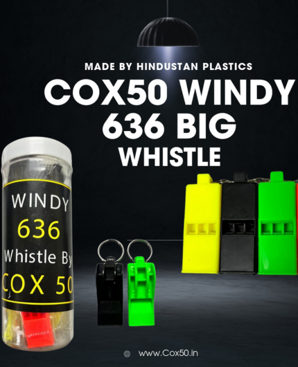 Cox 50 - Windy 636 Sports Whistle with Lanyard in Multicolor 12 pcs Hindustan Plastics Cox 50 - Windy 636 Sports Whistle with Lanyard in Multicolor 12 pcs