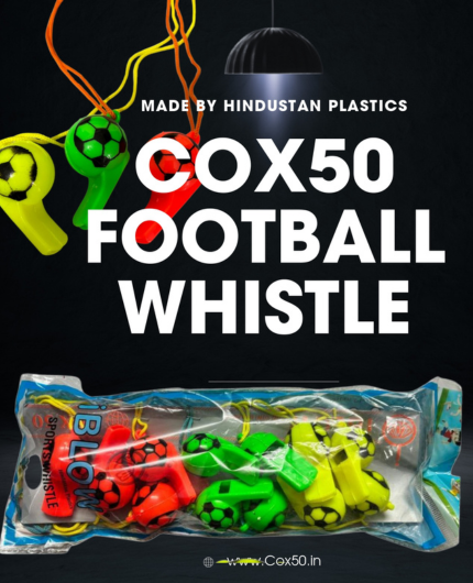 Cox 50 - Football Shape Plastic Premium Whistle for All Age Group (Pack of 12) Hindustan Plastics Cox 50 - Football Shape Plastic Premium Whistle for All Age Group (Pack of 12)