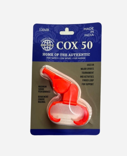 Cox 50 Referee Pealess Whistle with Finger Loop Hindustan Plastics Cox 50 Referee Pealess Whistle with Finger Loop