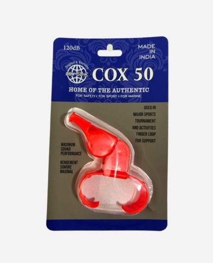 Cox 50 Referee Pealess Whistle with Finger Loop Hindustan Plastics Cox 50 Referee Pealess Whistle with Finger Loop