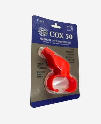 Cox 50 Referee Pealess Whistle with Finger Loop Hindustan Plastics Cox 50 Referee Pealess Whistle with Finger Loop