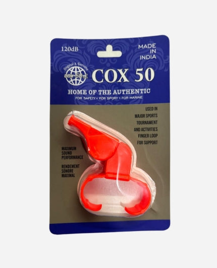 Cox 50 Referee Pealess Whistle with Finger Loop Hindustan Plastics Cox 50 Referee Pealess Whistle with Finger Loop